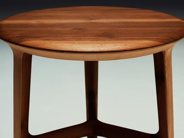 YAKISUGI - Round wooden coffee table by La Manufacture - view 3
